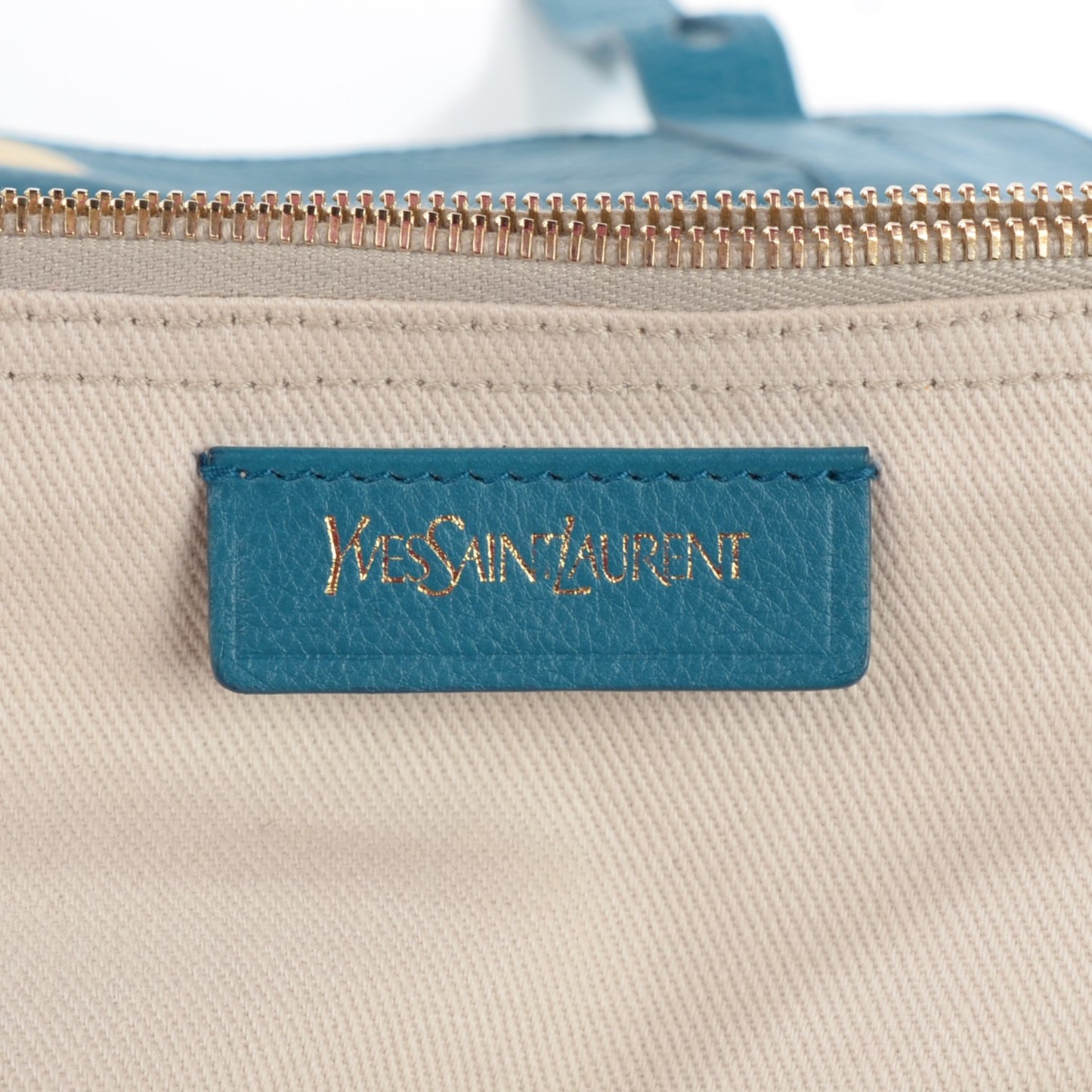 Calfskin Canvas Medium Muse Two Turquoise