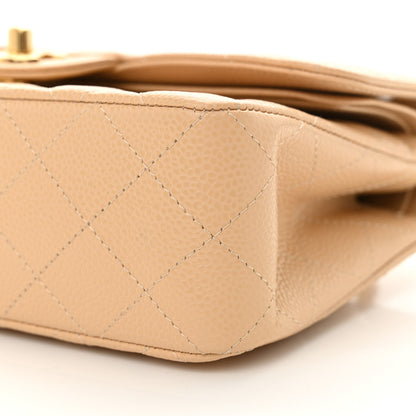 Chanel Caviar Quilted Small Double Flap Beige 10 of 10