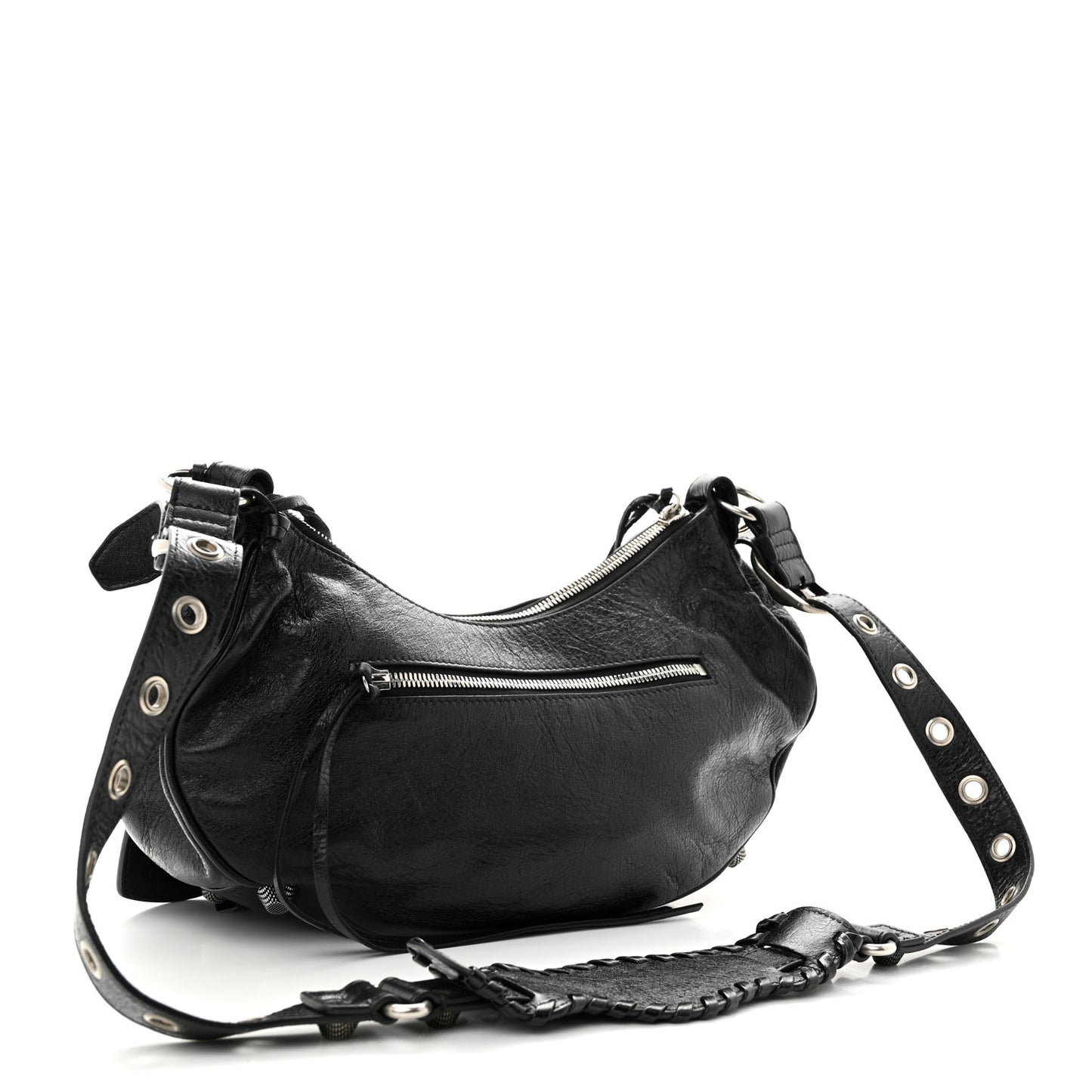 Agneau Arena Small Le Cagole Shoulder Bag Black