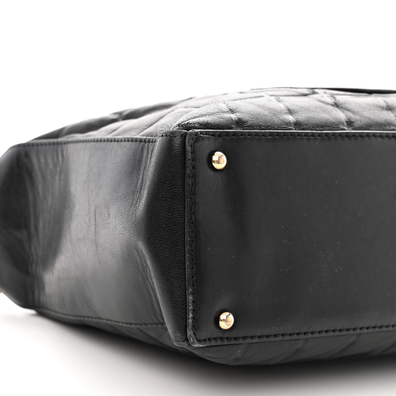 Chanel Lambskin Quilted Medium Chocolate Bar Shoulder Bag Black 9 of 11