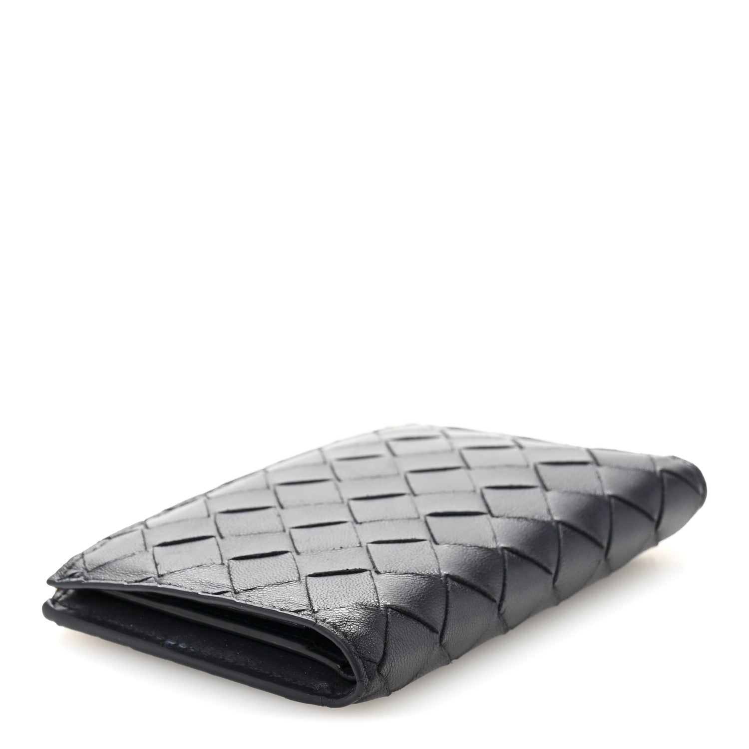 Bottega Veneta Nappa Intrecciato Medium Bifold Zip Wallet Navy 4 of 10