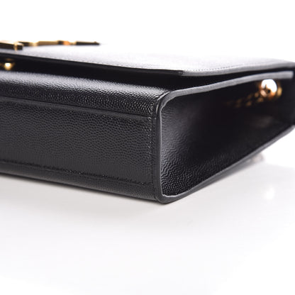 Saint Laurent Grain De Poudre Medium Classic Monogram Kate Satchel Black 10 of 10