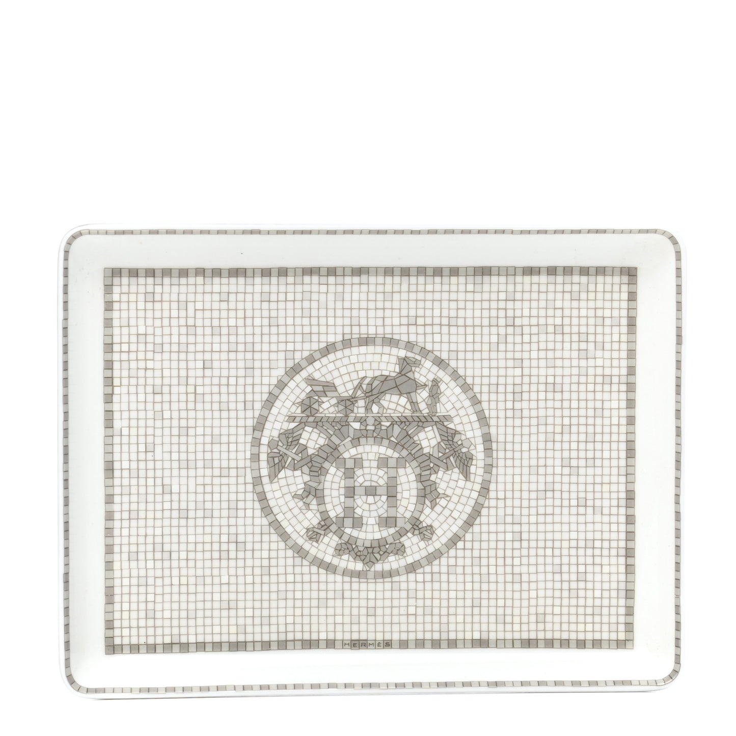 Porcelain Mosaique Au 24 Sushi Plate Platine