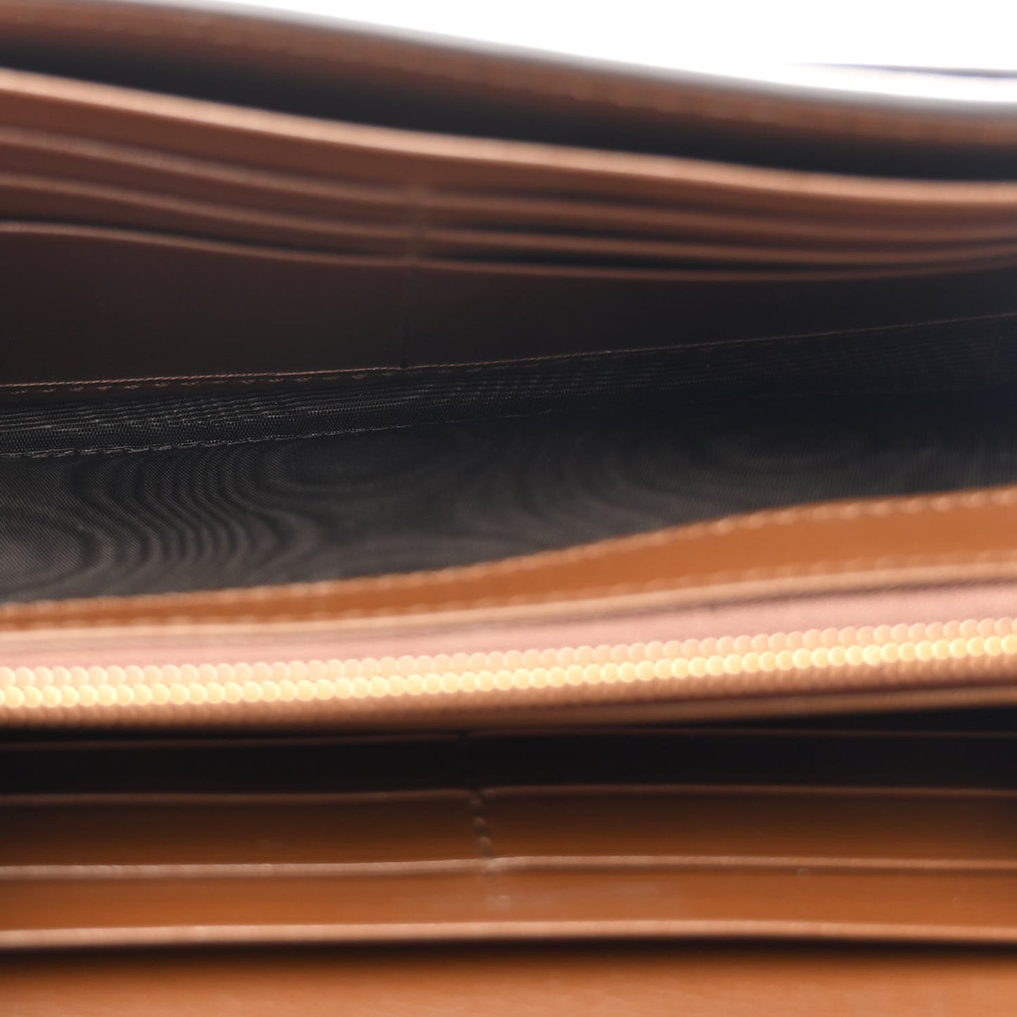GG Supreme Monogram Azalea Calfskin Web Jackie 1961 Chain Wallet Beige Ebony Brown Sugar