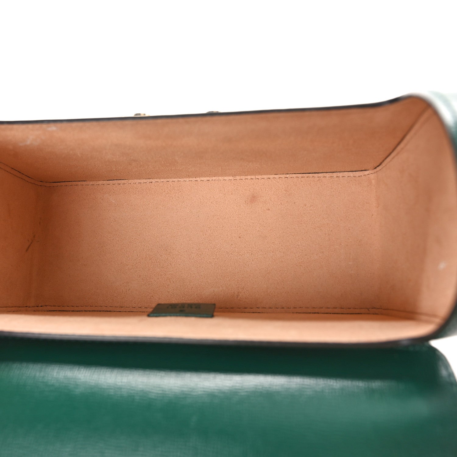 Gucci Azalea Calfskin Small Padlock Bamboo Shoulder Bag Vintage Green 5 of 9