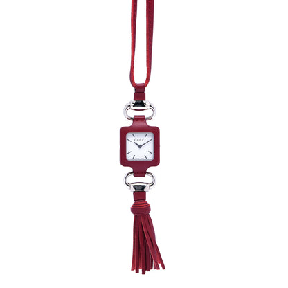 Gucci Stainless Steel Calfskin 1921 Pendant Quartz Watch Red 1 of 6