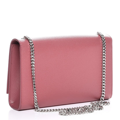 Saint Laurent Grain De Poudre Medium Classic Monogram Kate Satchel Mystic Rose 3 of 7