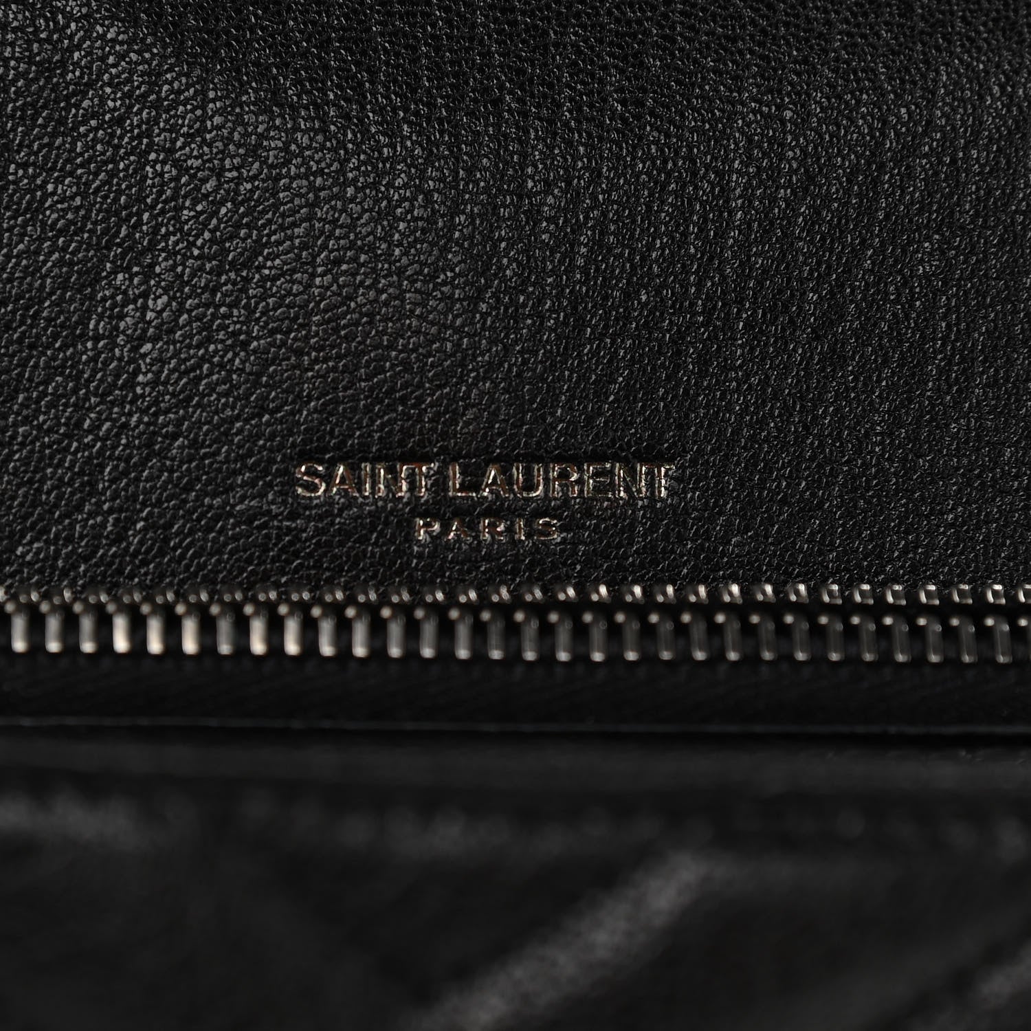 Saint Laurent Sheepskin Matelasse Chevron Monogram Large College Satchel Black 6 of 16