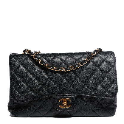 Chanel Caviar Quilted Jumbo Single Flap Black 1 of 10