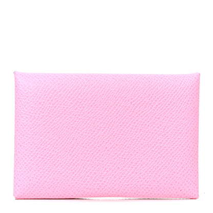 Hermes Epsom Calvi Card Case 5P Pink 1 of 5