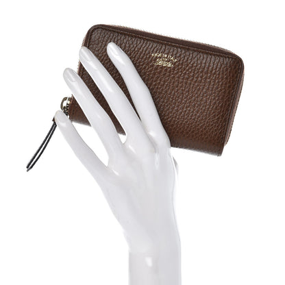 Gucci Dollar Calfskin Swing Zip Around Card Case Nut Brown 2 of 7