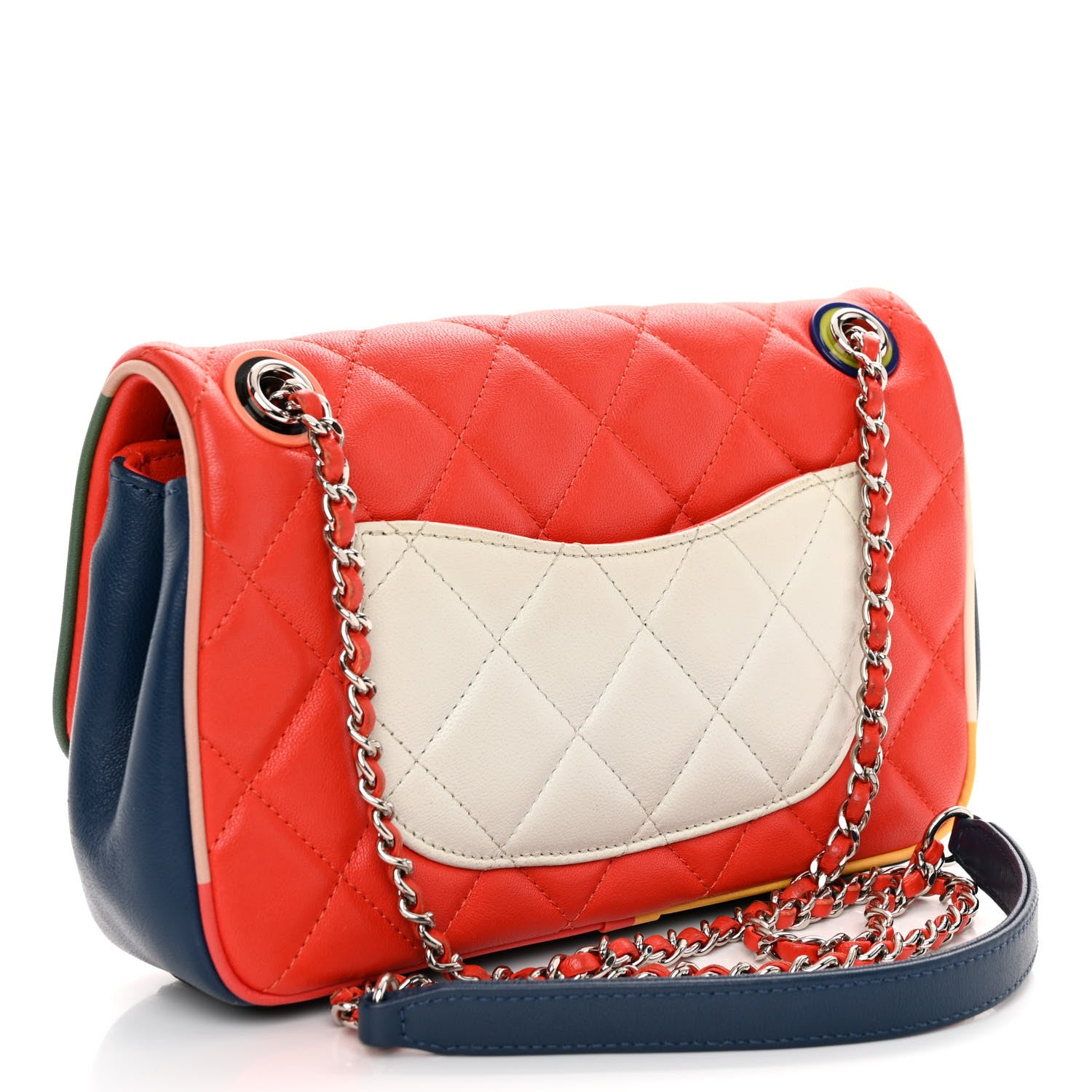 Chanel Lambskin Plexiglass Quilted Small Cuba Color Flap Red Multicolor 3 of 10