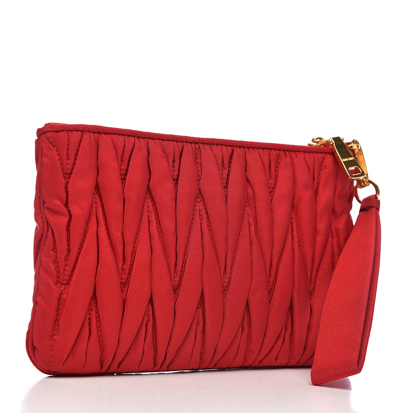 Faille Matelasse Wristlet Fuoco