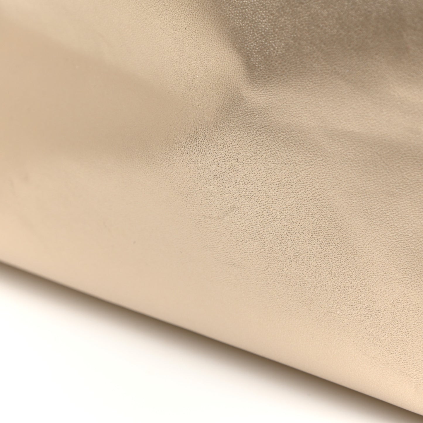 Metallic Vegan Leather Large Shopping Bag Gold