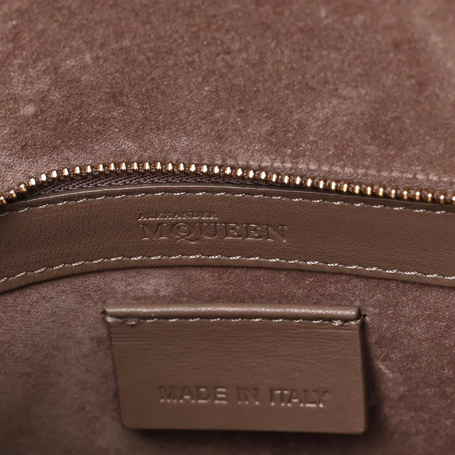 Alexander McQueen Calfskin Embossed Suede Large Heroine Tan 8 of 15