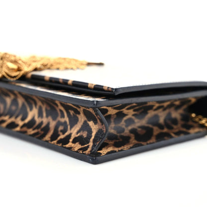 Saint Laurent Calfskin Heart Leopard Print Classic Monogram Kate Tassel Satchel Toffee 8 of 8