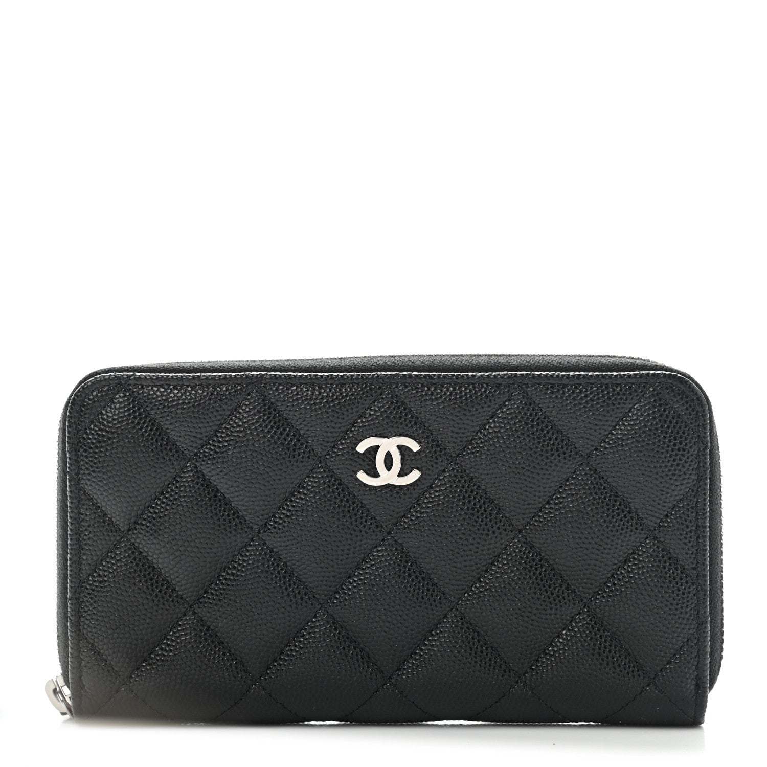 Chanel Caviar Quilted Medium Zip Around Wallet Black 1 of 8