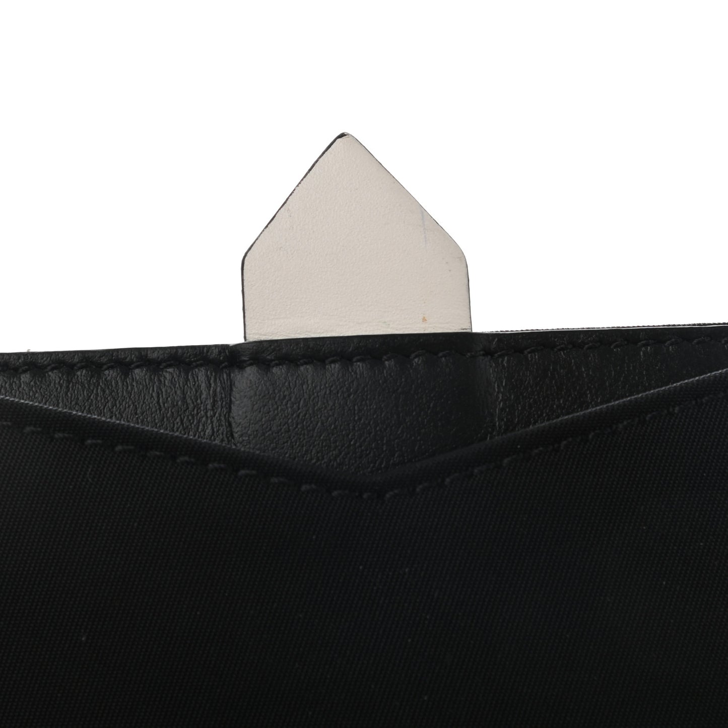 Canvas Logo Neck Strap Card Holder Black White