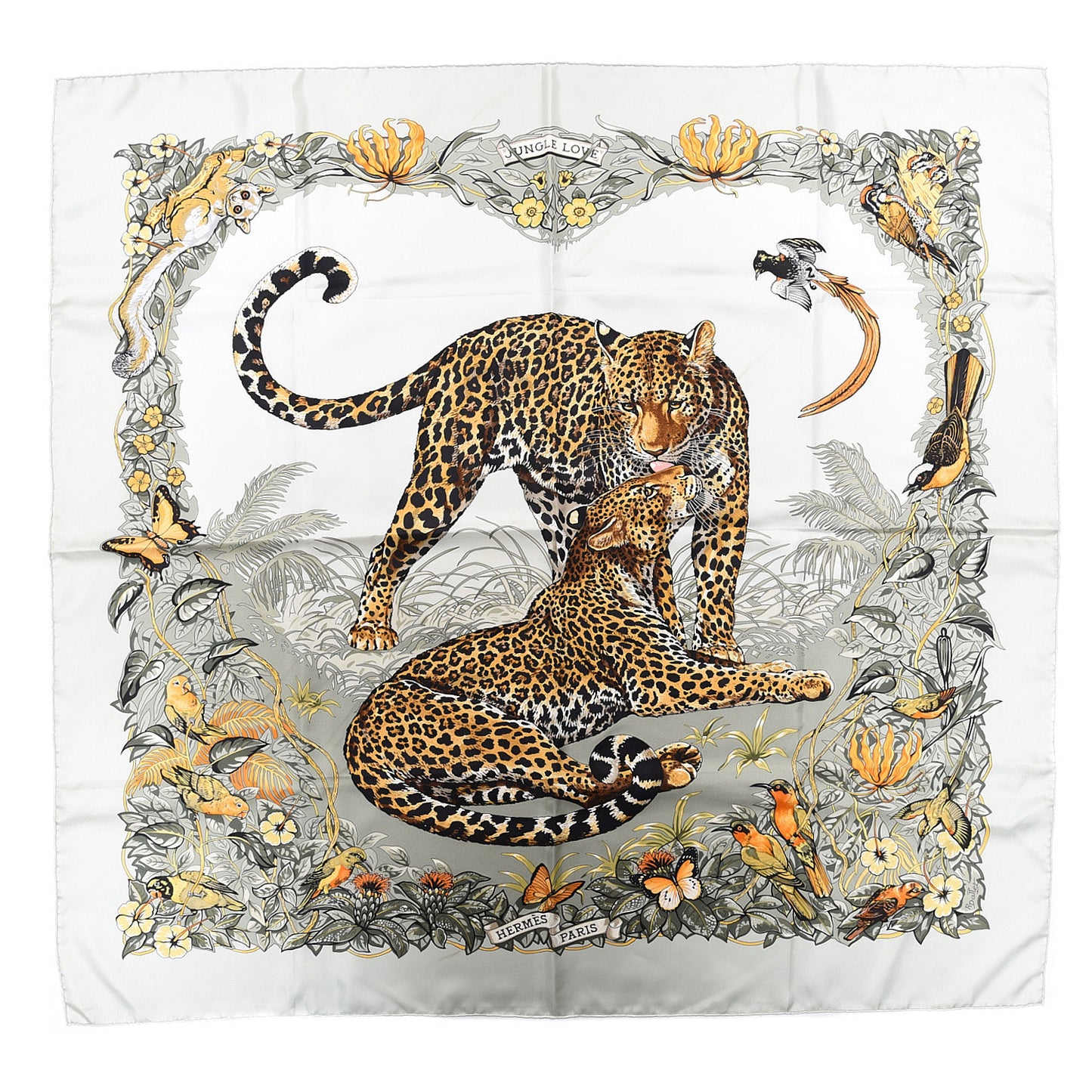 Silk Jungle Love Scarf 90