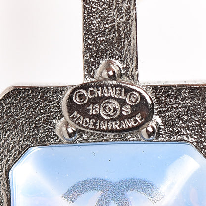 Chanel Resin Pearl Drop Earrings Blue 4 of 5