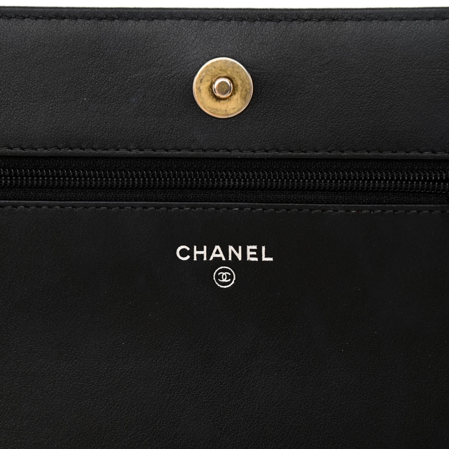 Chanel Aged Calfskin Quilted Gabrielle Wallet On Chain WOC Black 6 of 13