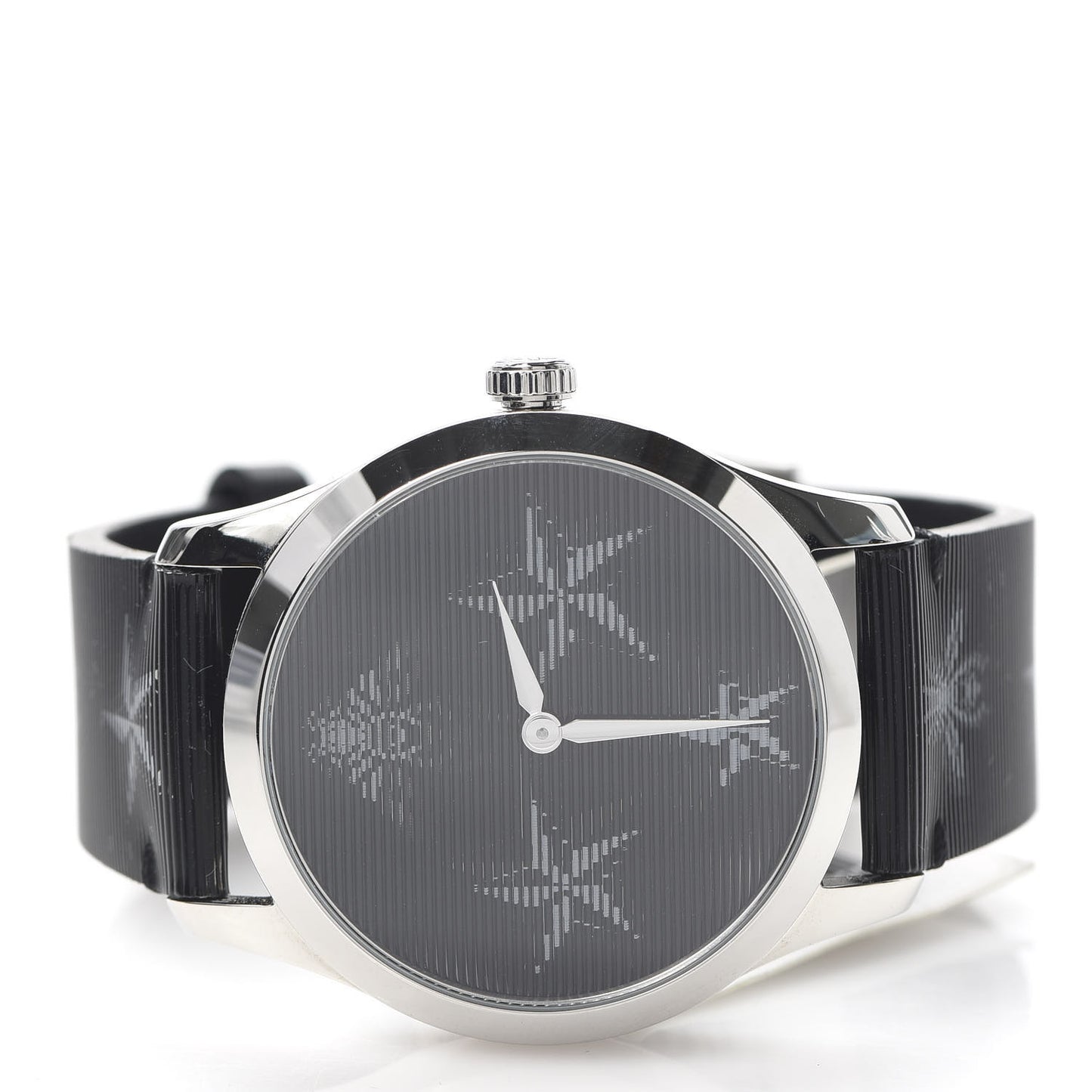 Stainless Steel Calfskin 38mm G-Timeless Bee Star Hologram Quartz Watch Black
