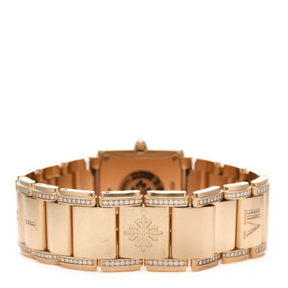 Patek Philippe 18K Rose Gold Diamond 25mm Twenty-4 Quartz Watch Chocolate 4910/40R-010 3 of 6