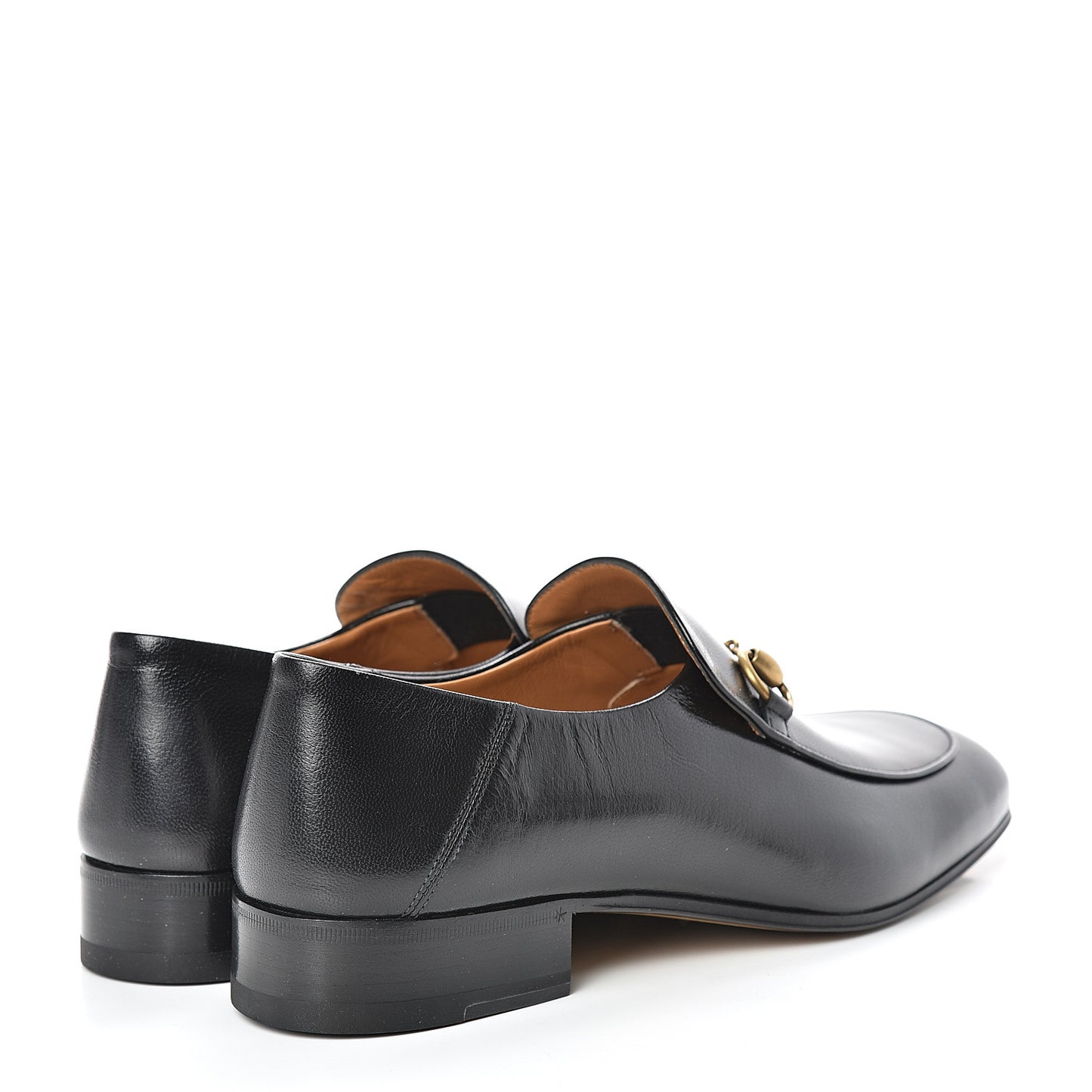 Goatskin Mens Horsebit Loafers 8 Black
