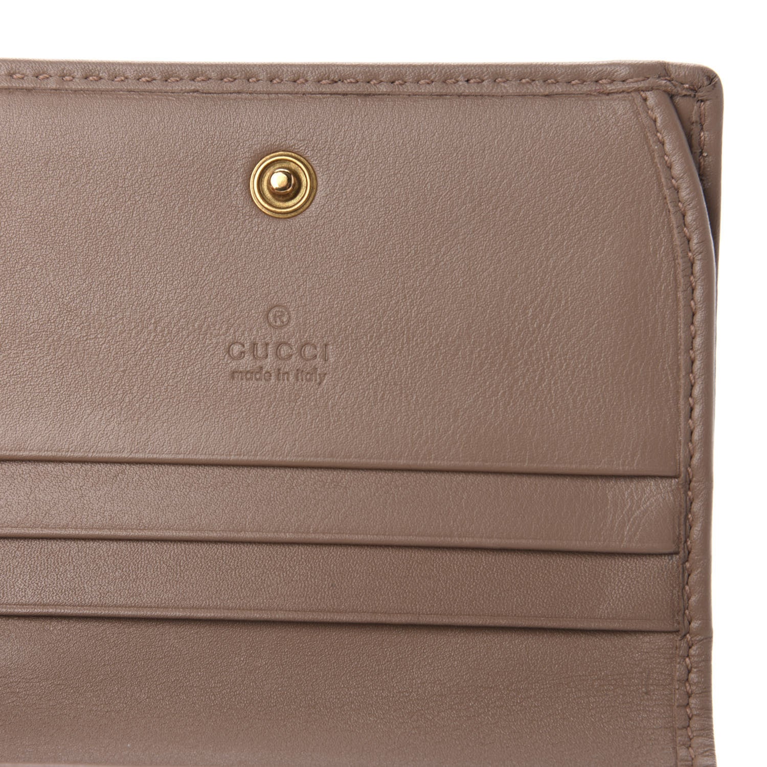 Gucci Calfskin Matelasse GG Marmont Card Case Porcelain Rose 6 of 10