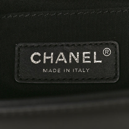 Chanel Calfskin Pearl Tweed Medium Boy Flap Black 6 of 9