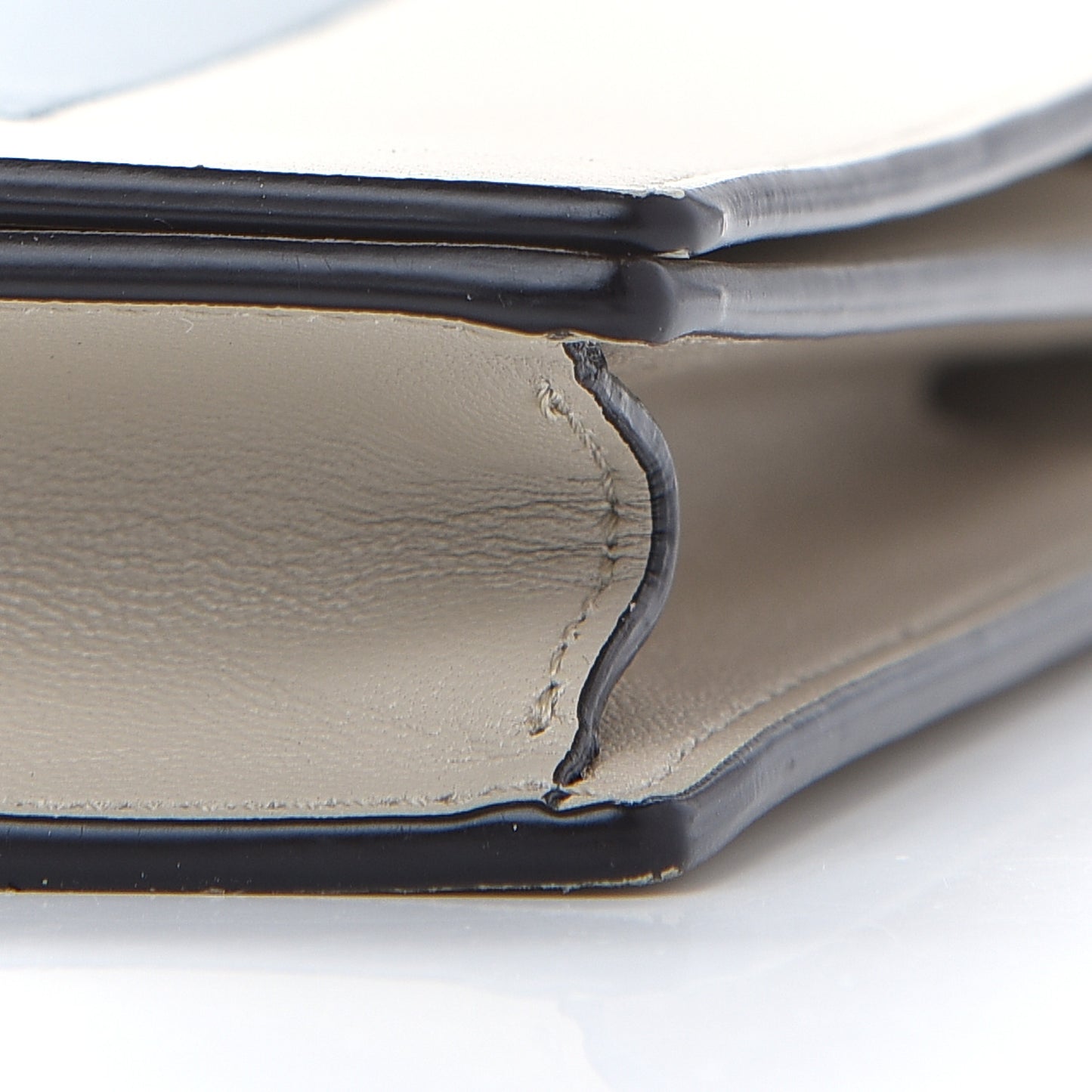 Smooth Lambskin Frame Evening Chain Clutch Grey Storm