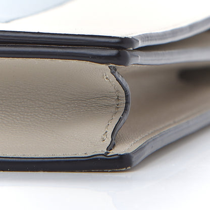 Celine Smooth Lambskin Frame Evening Chain Clutch Grey Storm 5 of 9