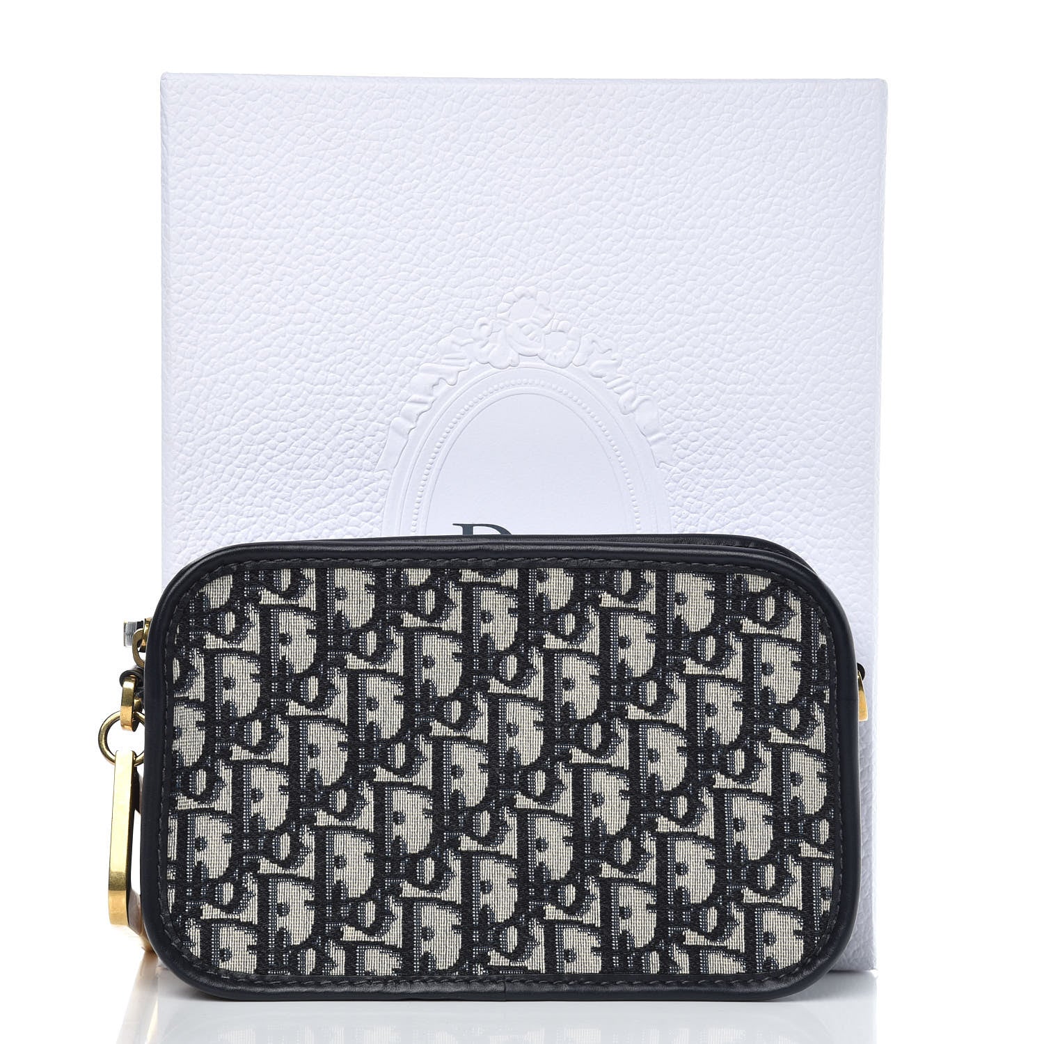 Christian Dior Oblique Diorquake Clutch Blue 8 of 8
