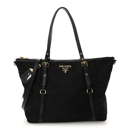 Prada Tessuto Nylon Saffiano Tote Black 1 of 11