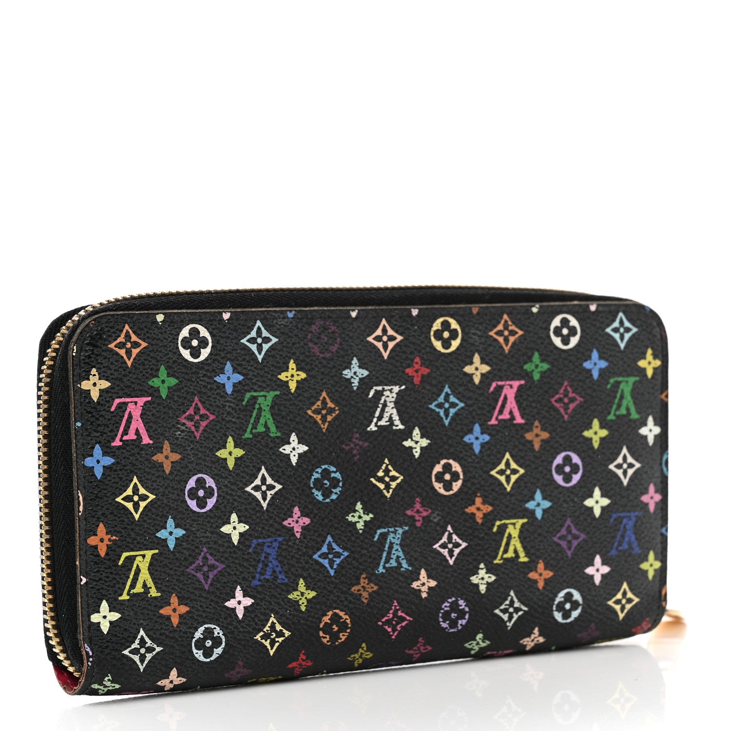 Louis Vuitton Monogram Multicolor Zippy Wallet Black Grenade 3 of 11