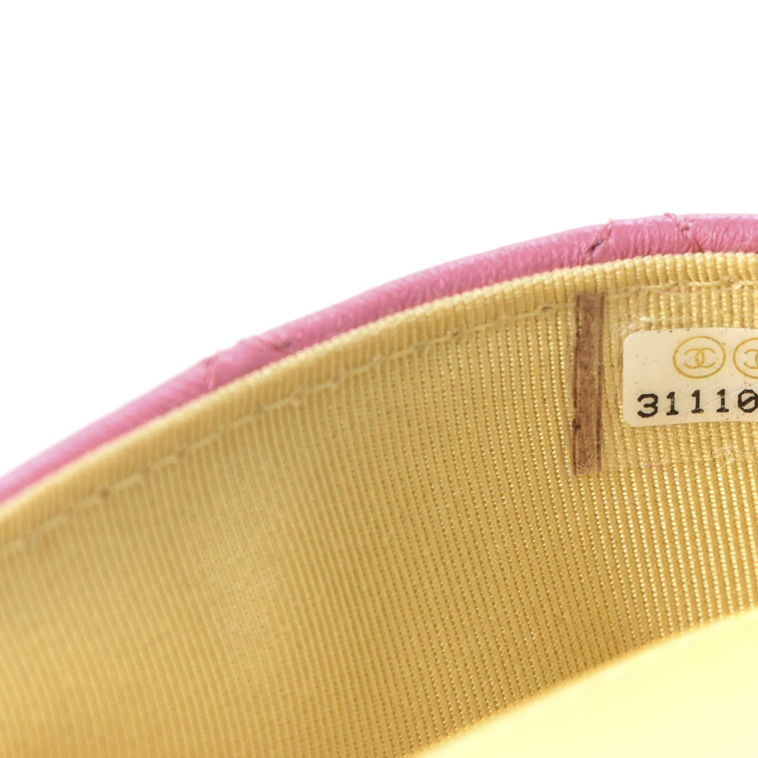 Chanel Lambskin Quilted Glasses Case With Chain Pink Yellow 8 of 9