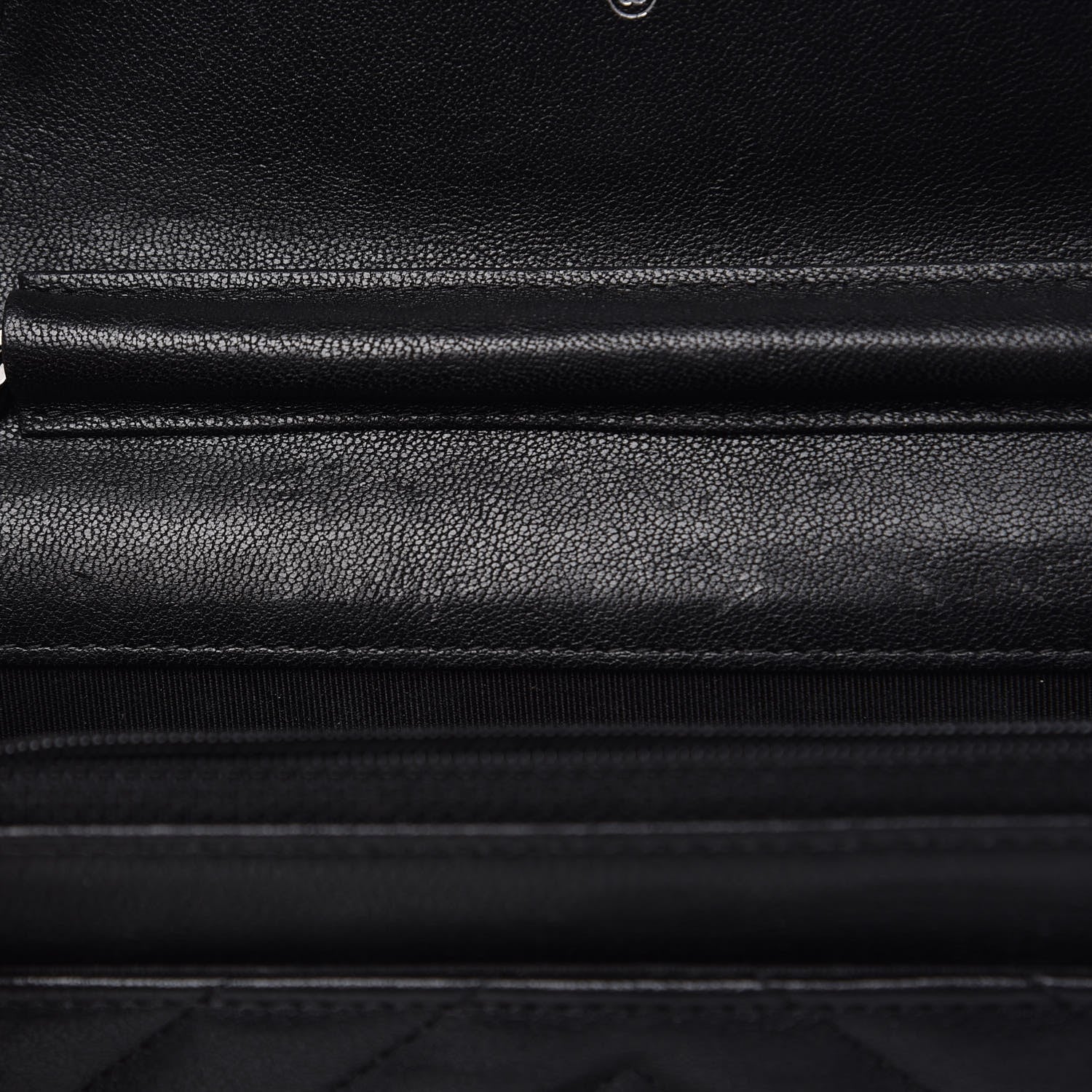 Chanel Sheepskin Chevron Reissue Wallet On Chain WOC So Black 10 of 15