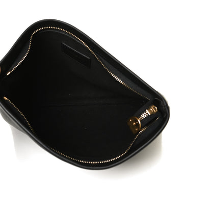 Christian Dior Calfskin Medium Diordouble Zip Pouch Black 5 of 14