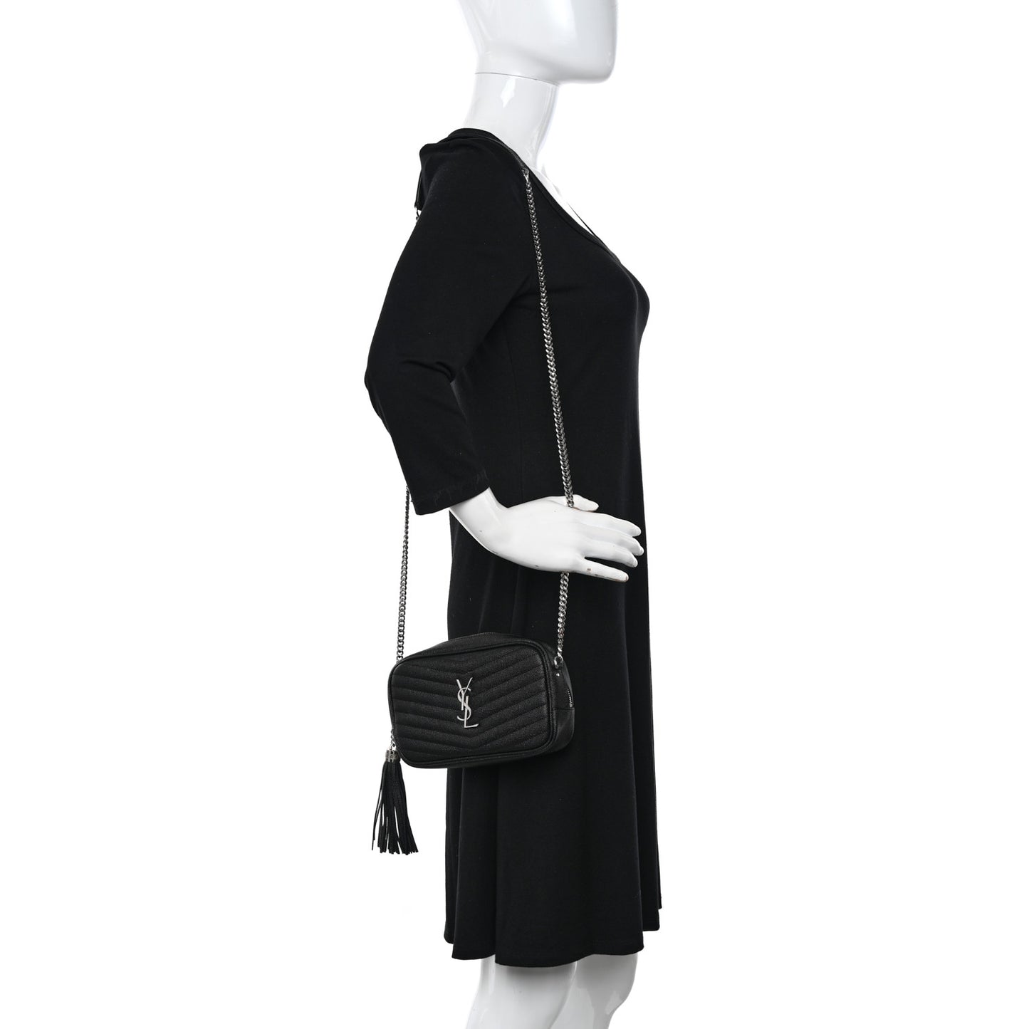 Grain De Poudre Matelasse Monogram Mini Lou Camera Bag Black