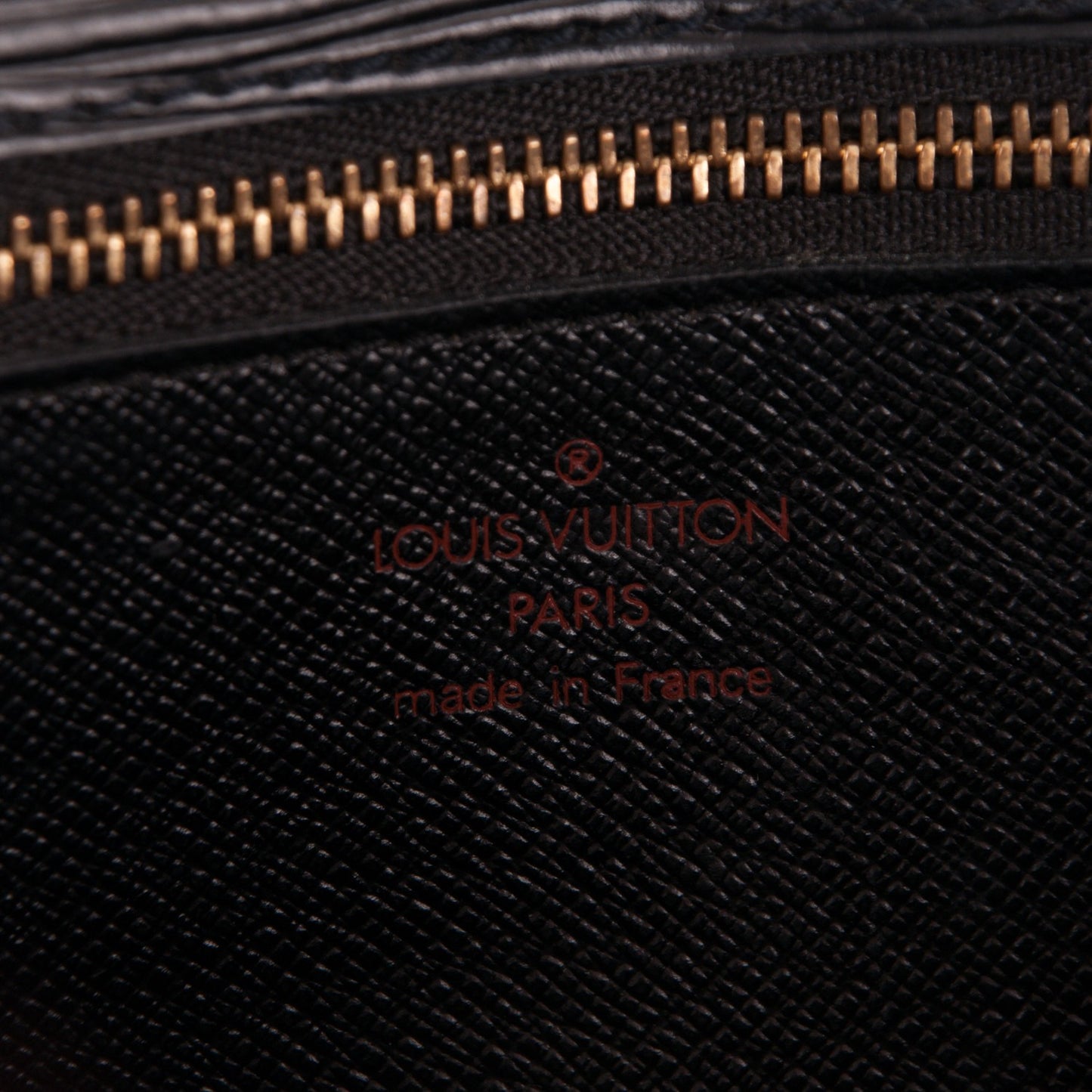 Epi Pochette Sellier Dragonne Clutch Black