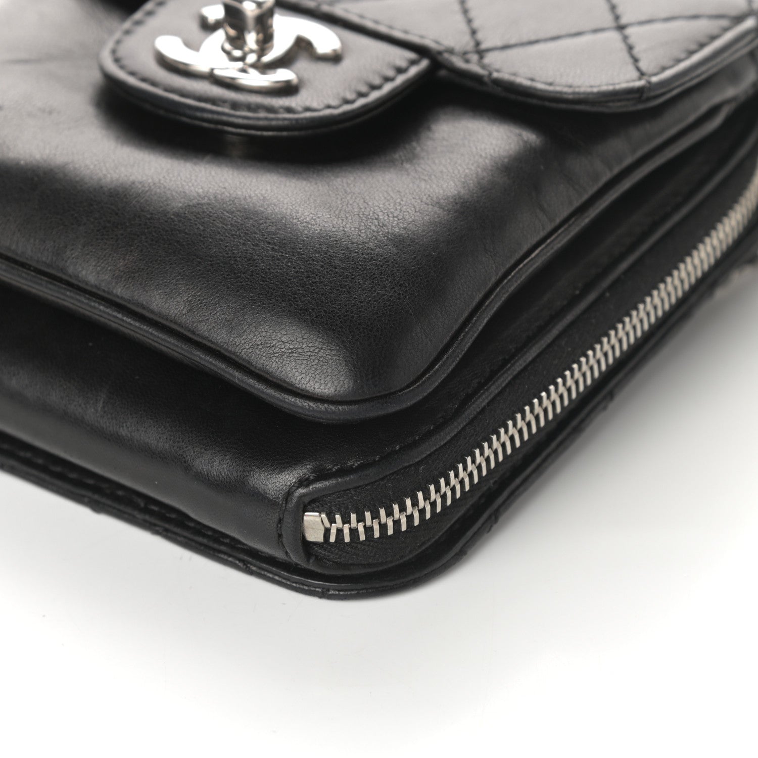 Chanel Lambskin Quilted Mini Crossbody Flap Black 9 of 9