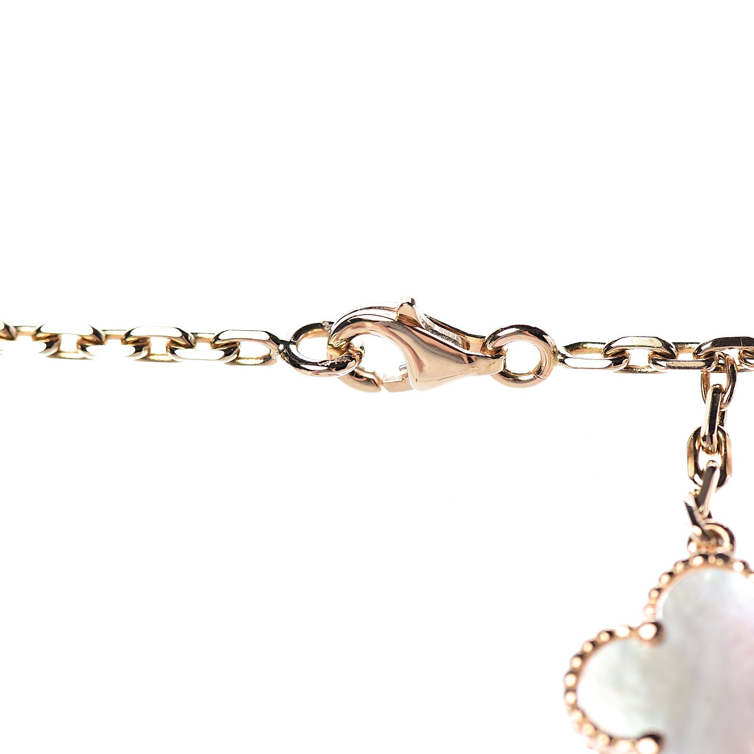 Van Cleef & Arpels 18K Yellow Gold Mother of Pearl Onyx 6 Motifs Magic Alhambra Necklace 6 of 7