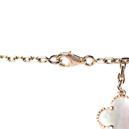Van Cleef & Arpels 18K Yellow Gold Mother of Pearl Onyx 6 Motifs Magic Alhambra Necklace 6 of 7