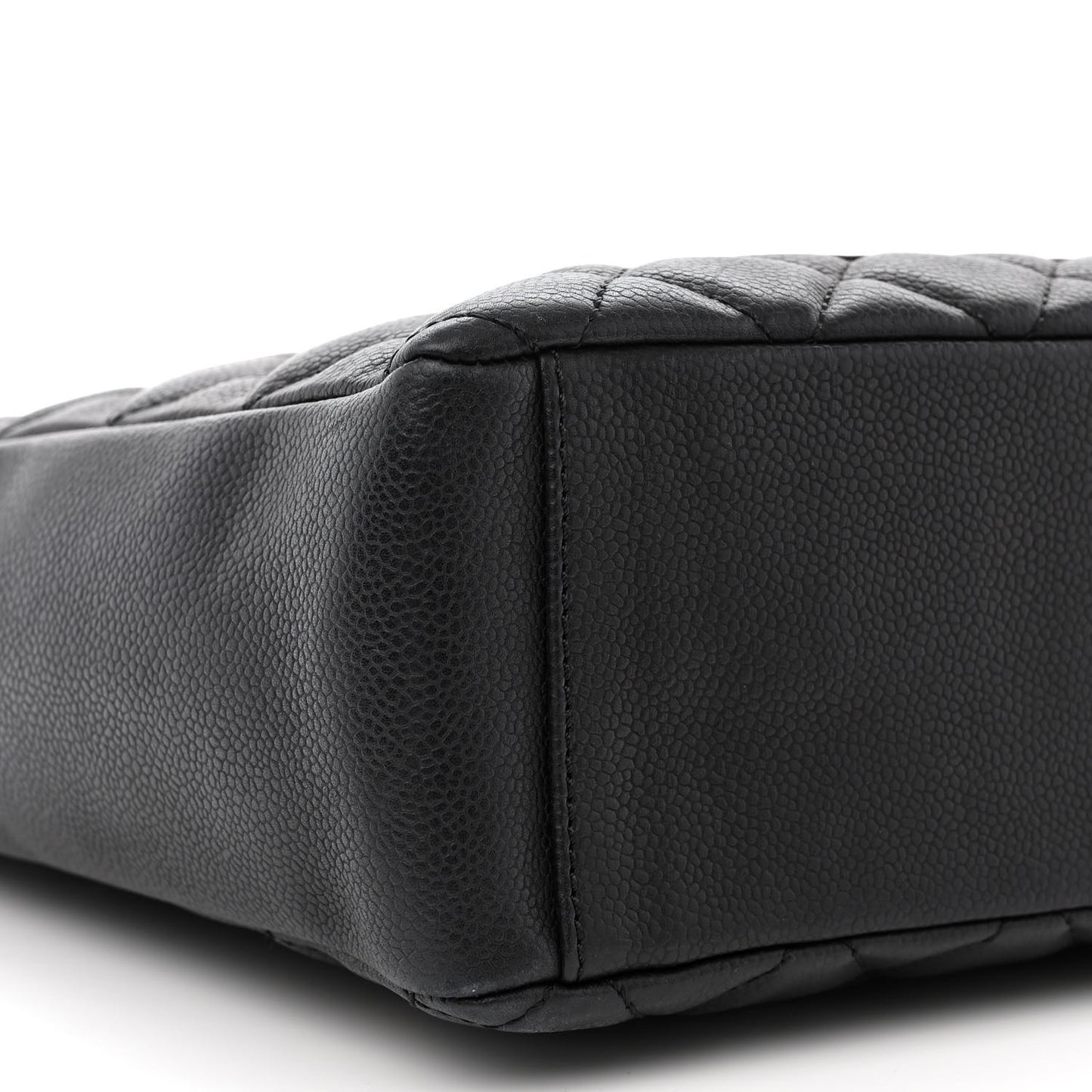 Caviar Quilted Petit Shopping Tote PST Black