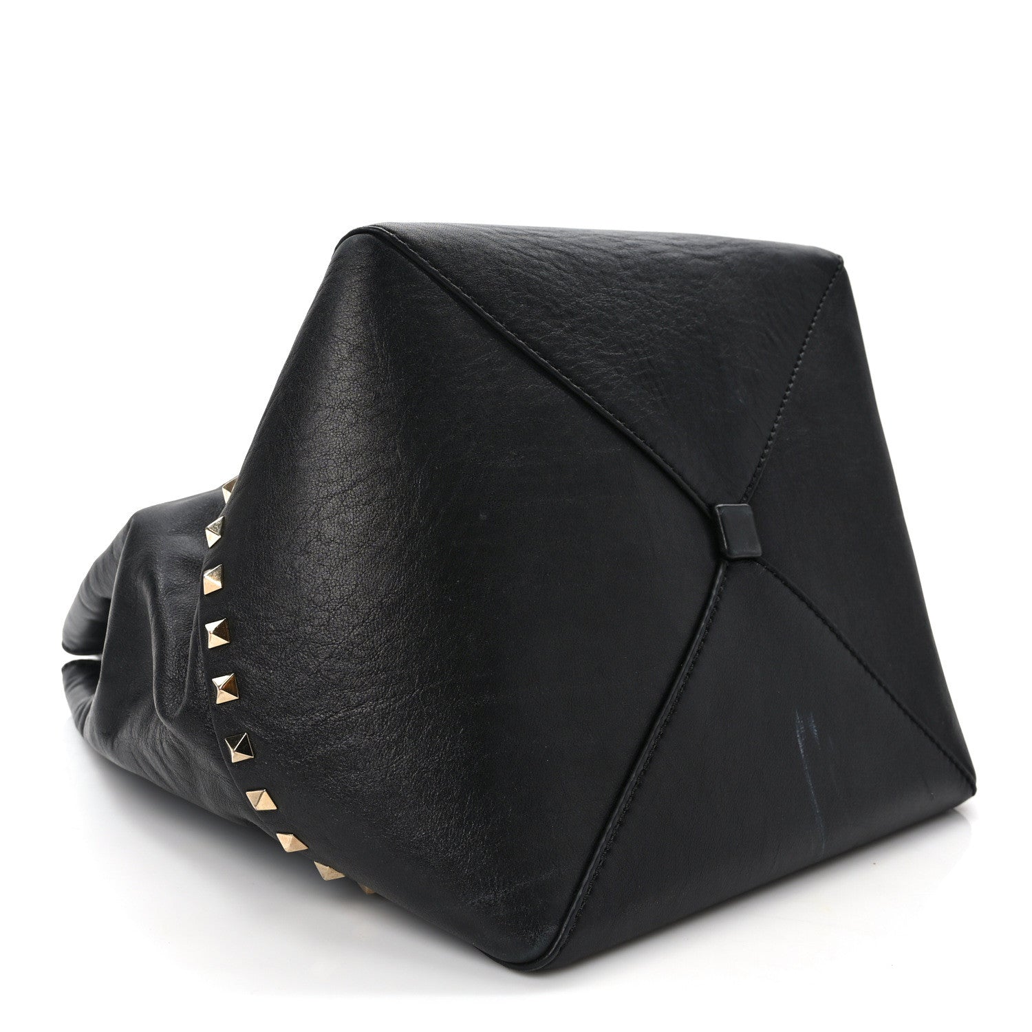 Valentino Garavani Calfskin Rockstud New Dome Bucket Tote Black 4 of 15