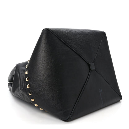 Valentino Garavani Calfskin Rockstud New Dome Bucket Tote Black 4 of 15