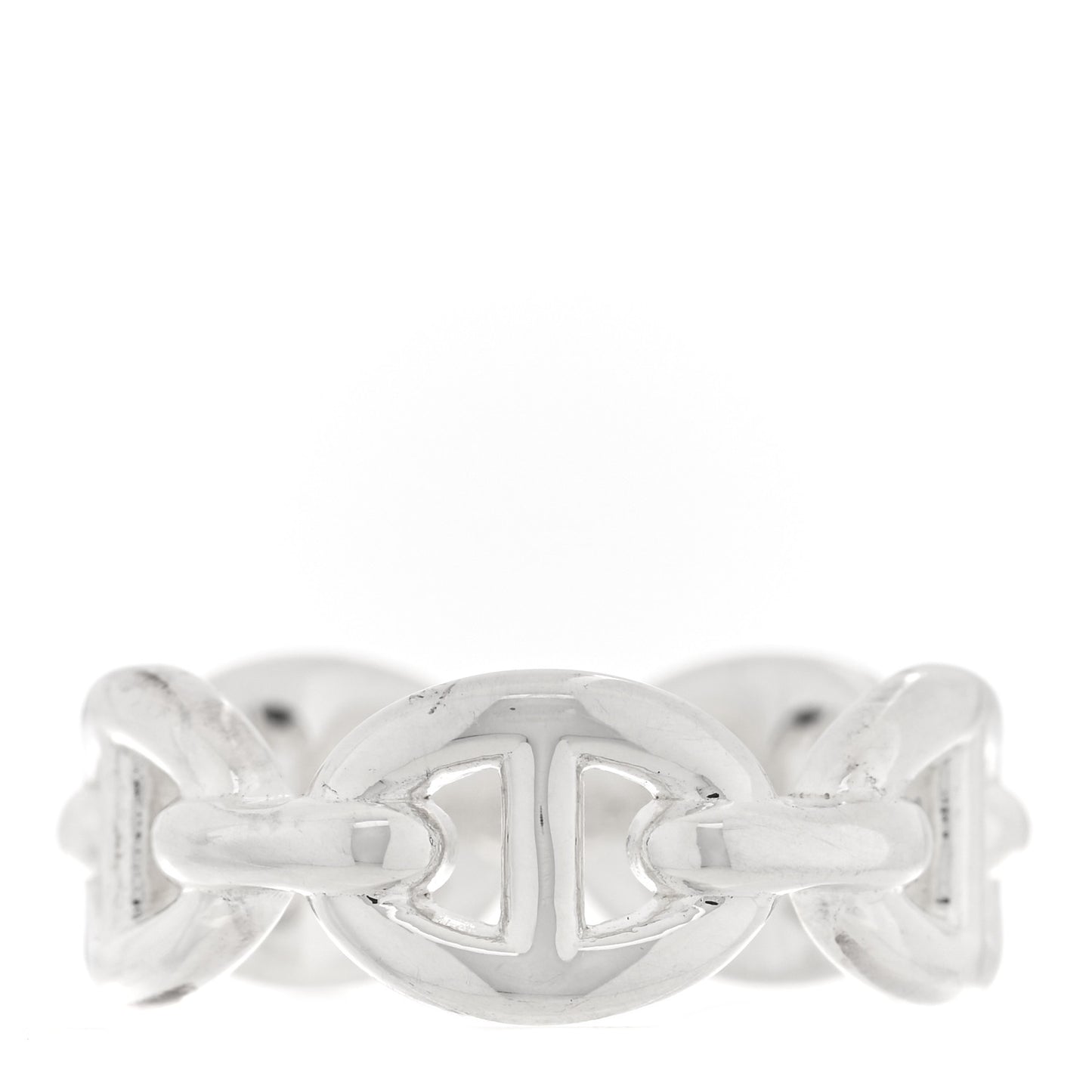 Sterling Silver PM Chaine d'Ancre Enchainee Band Ring 51 5.75