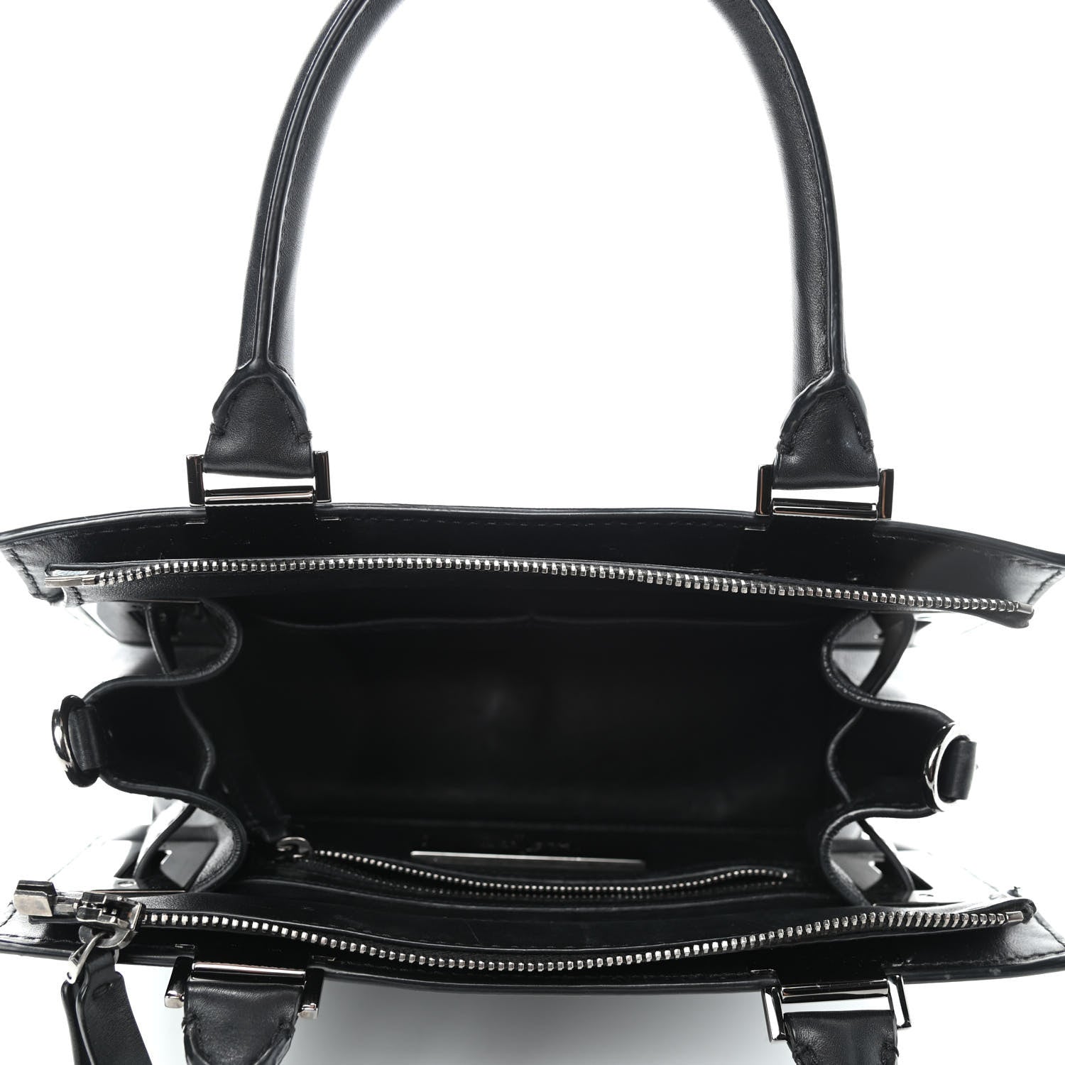 Valentino Garavani Vitello Twist Lock My Rockstud Shoulder Bag Black 4 of 4