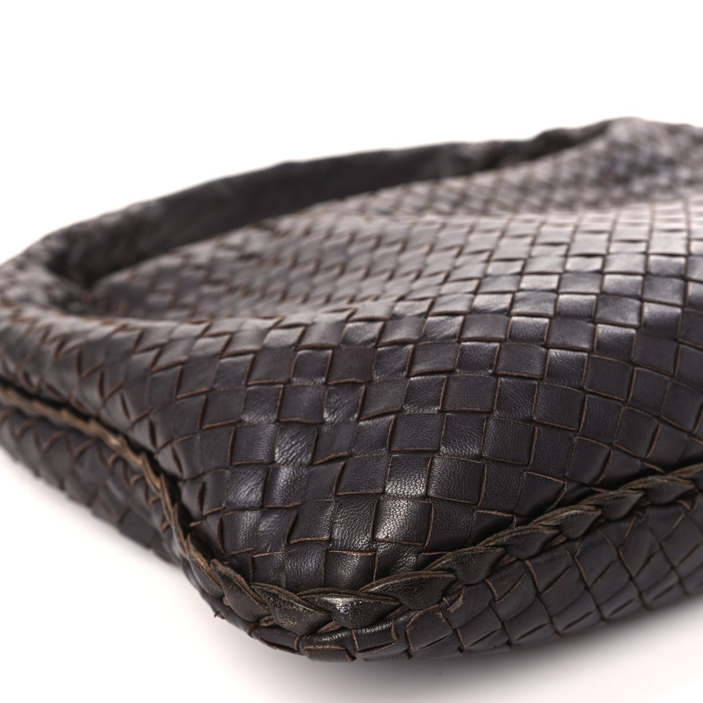 Nappa Intrecciato Medium Veneta Hobo Ebano