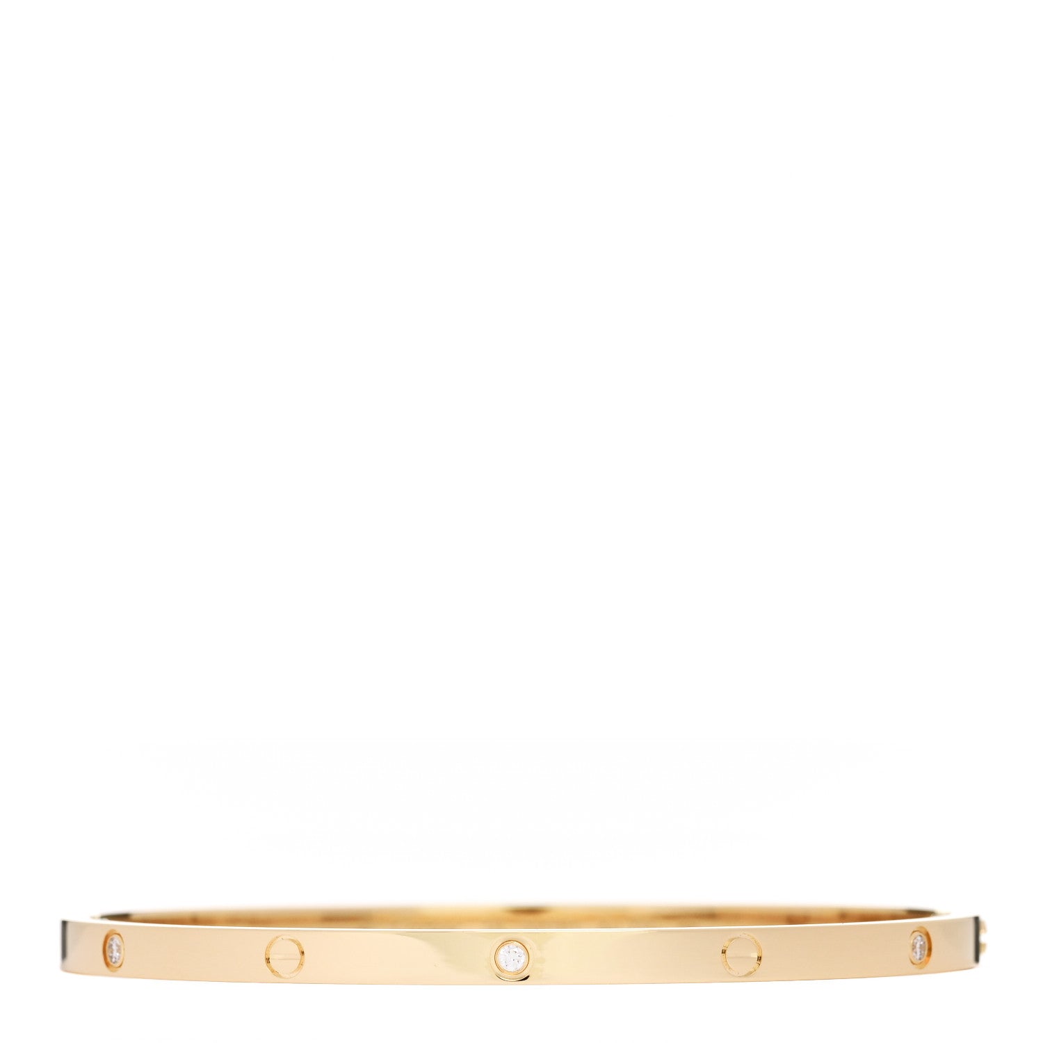 Cartier 18K Yellow Gold 6 Diamond Small LOVE Bracelet 18 1 of 8